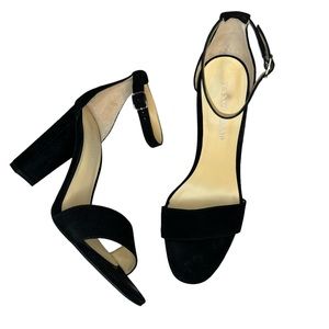 Ivanka Trump Emalyn strappy Sandals heels women’s shoes 7.5 black suede leather